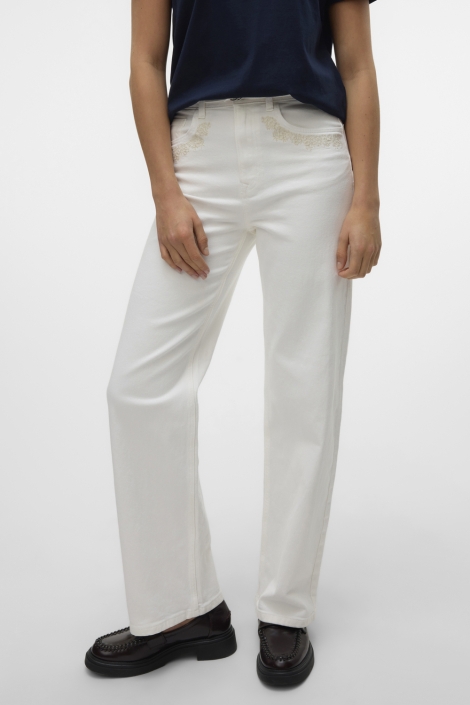 Vero Moda vmtessa hr wide emb col jeans